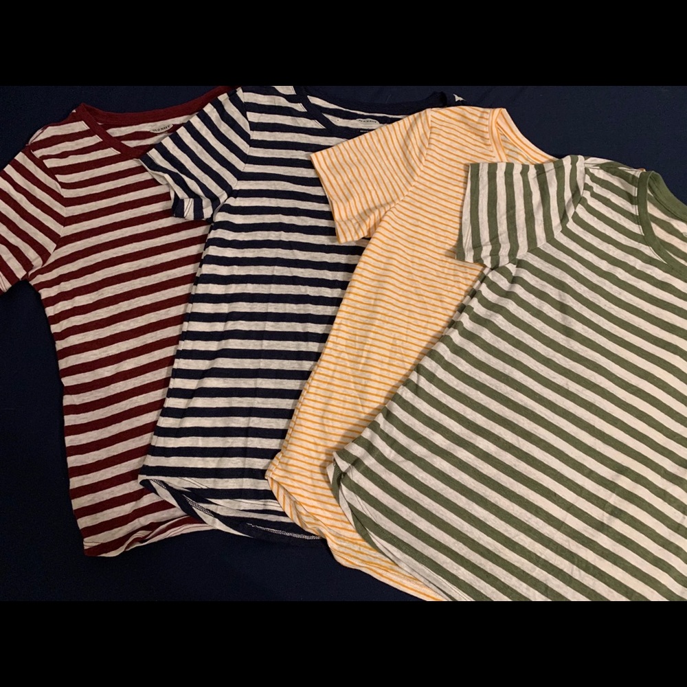 4 old navy stripped tshirts